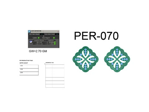 Printable 3D Jewelry design of Earrings with diamonds 3D Model