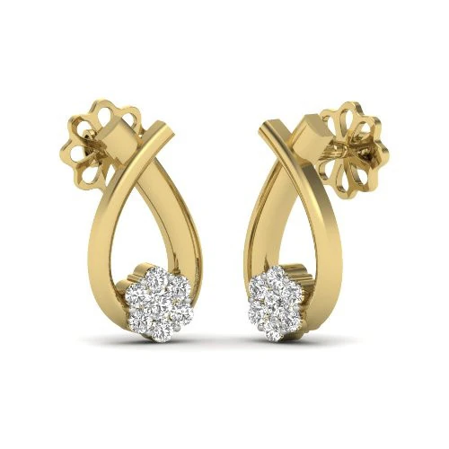 Printable 3D Jewelry design of Earrings with diamonds 3D Model .c4d .max .obj .3ds .fbx .stl .blend 