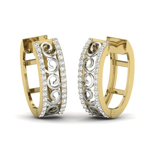 Printable 3D Jewelry design of Earrings with diamonds 3Dモデル .c4d .max .obj .3ds .fbx .stl .blend