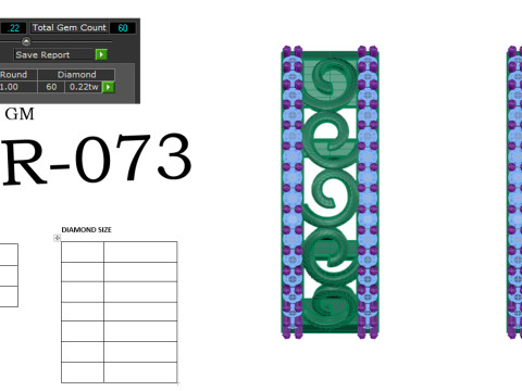 Printable 3D Jewelry design of Earrings with diamonds 3Dモデル