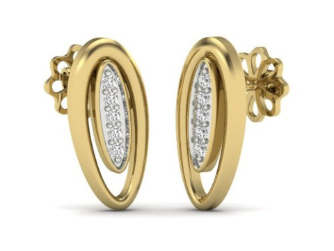 Printable 3D Jewelry design of Earrings with diamonds Modèle 3D