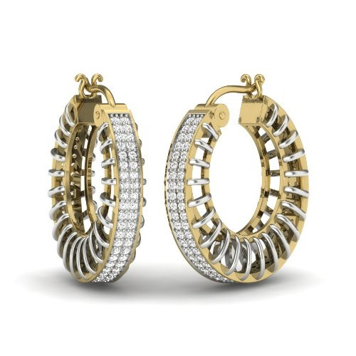 Printable 3D Jewelry design of Earrings with diamonds 3D Model .c4d .max .obj .3ds .fbx .stl .blend