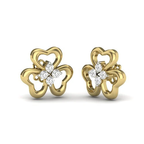 Printable 3D Jewelry design of Earrings with diamonds 3D Model .c4d .max .obj .3ds .fbx .stl .blend 