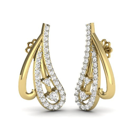 Printable 3D Jewelry design of Earrings with diamonds 3D Модель .c4d .max .obj .3ds .fbx .stl .blend
