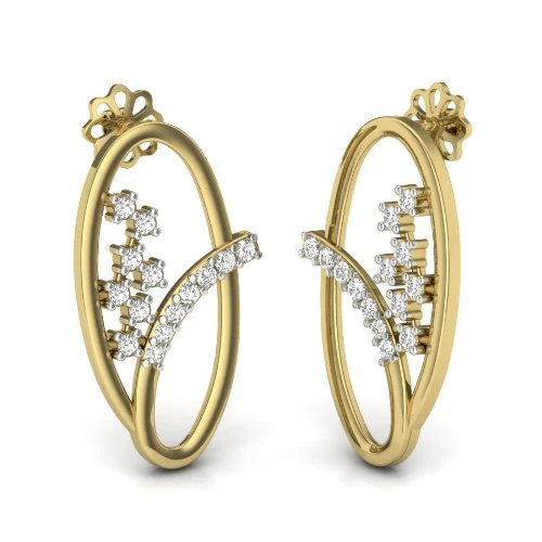 Printable 3D Jewelry design of Earrings with diamonds 3D Model .c4d .max .obj .3ds .fbx .stl .blend 