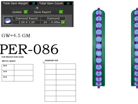 Printable 3D Jewelry design of Earrings with diamonds 3Dモデル