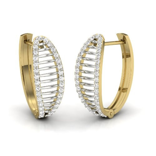 Printable 3D Jewelry design of Earrings with diamonds Modelo 3D .c4d .max .obj .3ds .fbx .stl .blend