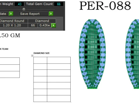 Printable 3D Jewelry design of Earrings with diamonds 3D Model