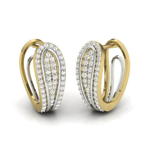 Printable 3D Jewelry design of Earrings with diamonds 3D Model .c4d .max .obj .3ds .fbx .stl .blend