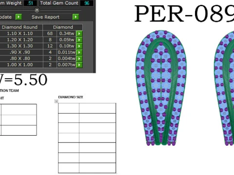 Printable 3D Jewelry design of Earrings with diamonds 3D Model