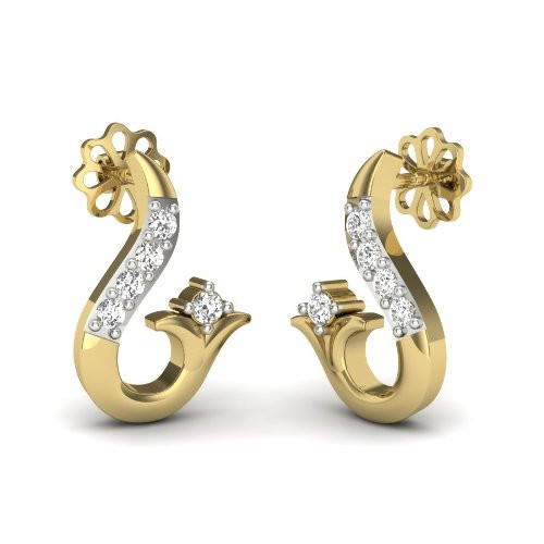Printable 3D Jewelry design of Earrings with diamonds 3D Model .c4d .max .obj .3ds .fbx .stl .blend
