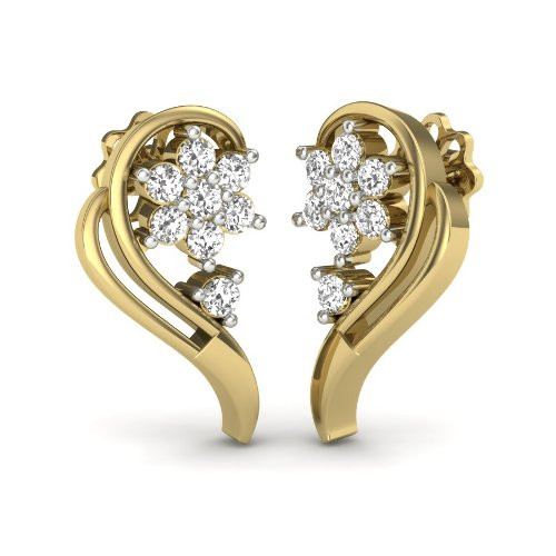 Printable 3D Jewelry design of Earrings with diamonds 3D Modell .c4d .max .obj .3ds .fbx .stl .blend