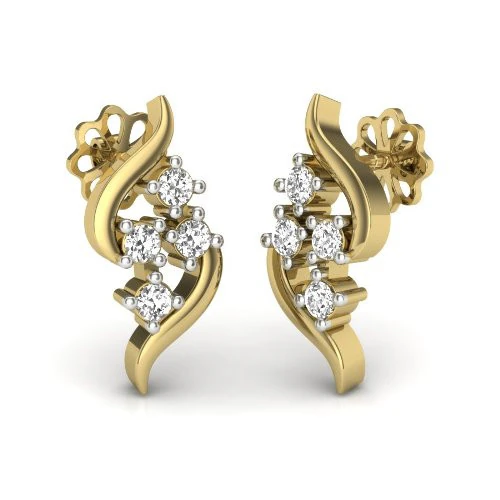 Printable 3D Jewelry design of Earrings with diamonds 3D Model .c4d .max .obj .3ds .fbx .stl .blend 