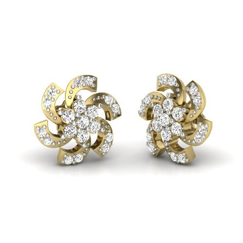 Printable 3D Jewelry design of Earrings with diamonds Model 3D .c4d .max .obj .3ds .fbx .stl .blend