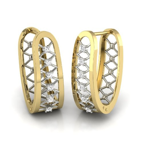 Printable 3D Jewelry design of Earrings with diamonds Model 3D .c4d .max .obj .3ds .fbx .stl .blend