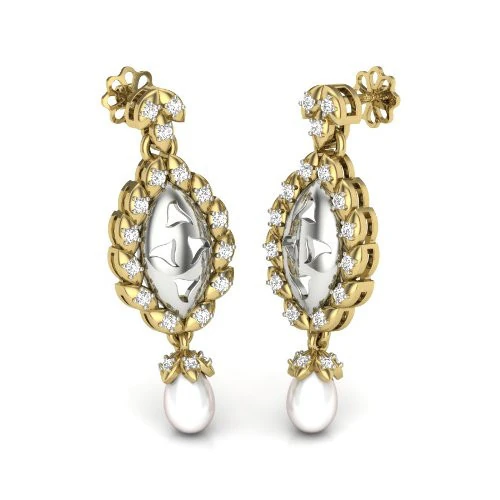 Printable 3D Jewelry design of Earrings with diamonds 3D Model .c4d .max .obj .3ds .fbx .stl .blend 