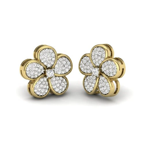 Printable 3D Jewelry design of Earrings with diamonds 3D Model .c4d .max .obj .3ds .fbx .stl .blend 