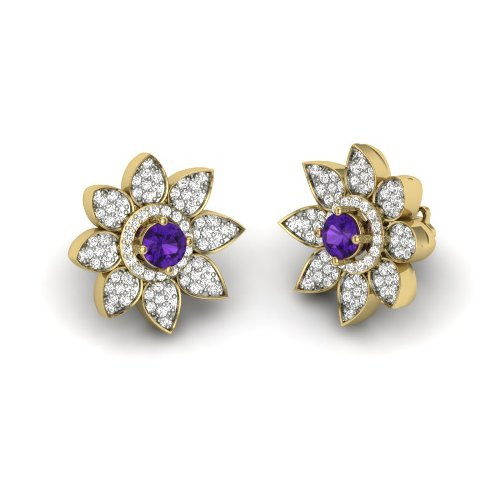 Printable 3D Jewelry design of Earrings with diamonds 3D 모델 .c4d .max .obj .3ds .fbx .stl .blend