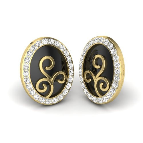 Printable 3D Jewelry design of Earrings with diamonds 3D Model .c4d .max .obj .3ds .fbx .stl .blend