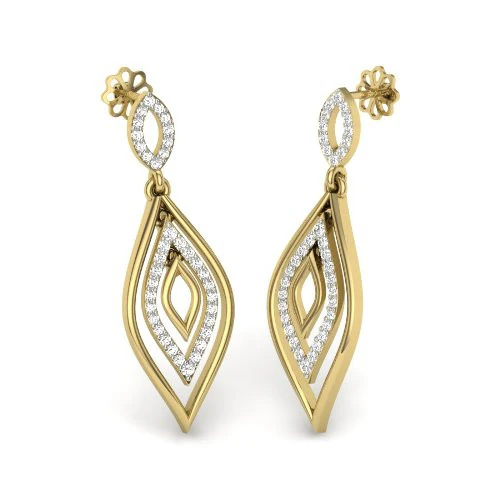 Printable 3D Jewelry design of Earrings with diamonds 3D Model .c4d .max .obj .3ds .fbx .stl .blend 