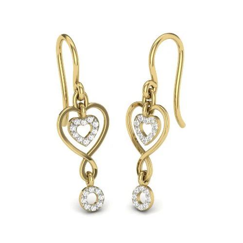 Printable 3D Jewelry design of Earrings with diamonds 3D Model .c4d .max .obj .3ds .fbx .stl .blend