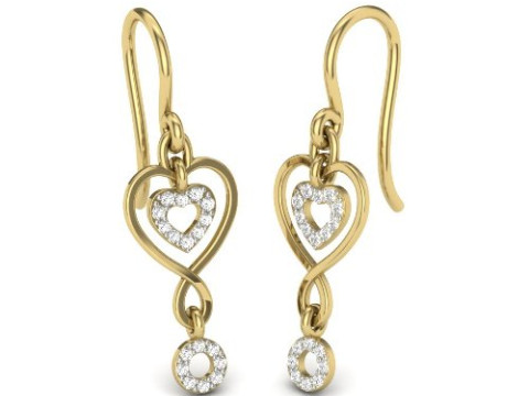 Printable 3D Jewelry design of Earrings with diamonds 3D 模型