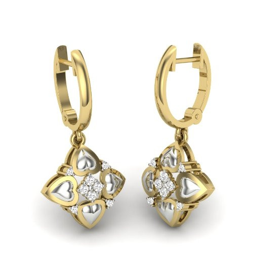 Printable 3D Jewelry design of Earrings with diamonds Modelo 3D .c4d .max .obj .3ds .fbx .stl .blend