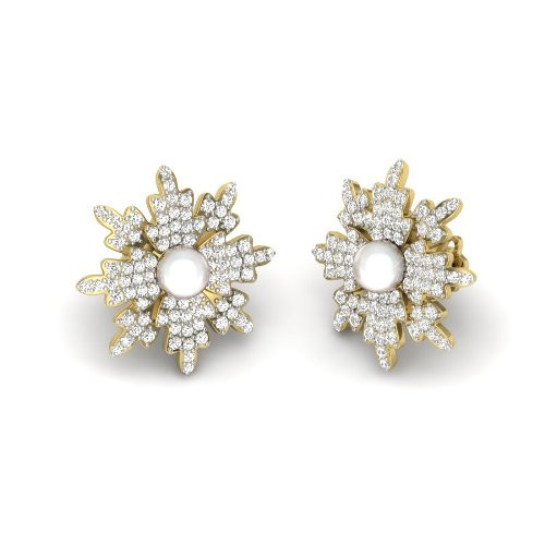 Printable 3D Jewelry design of Earrings with diamonds Modèle 3D .c4d .max .obj .3ds .fbx .stl .blend