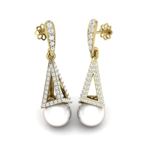 Printable 3D Jewelry design of Earrings with diamonds 3D Model .c4d .max .obj .3ds .fbx .stl .blend 