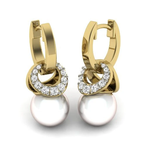 Printable 3D Jewelry design of Earrings with diamonds 3D Model .c4d .max .obj .3ds .fbx .stl .blend 