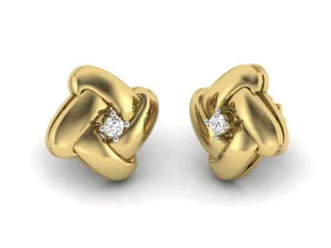 Desain Anting Perhiasan 3D yang dapat dicetak dengan berlian Model 3D