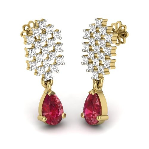 Printable 3D Jewelry design of Earrings with diamonds Modello 3D .c4d .max .obj .3ds .fbx .stl .blend