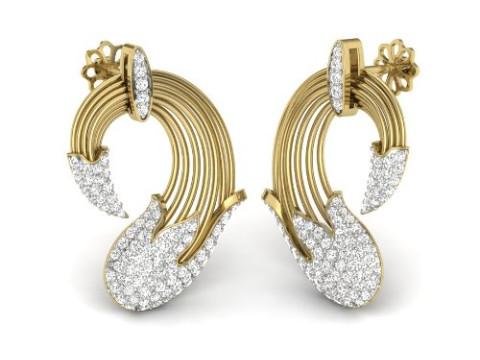 Printable 3D Jewelry design of Earrings with diamonds 3D मॉडल