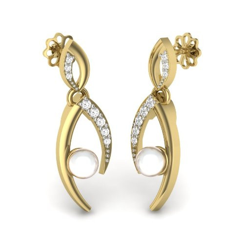 Printable 3D Jewelry design of Earrings with diamonds 3D Model .c4d .max .obj .3ds .fbx .stl .blend