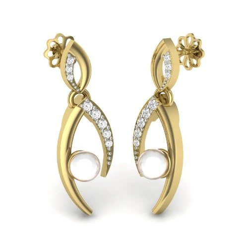 Printable 3D Jewelry design of Earrings with diamonds 3D Model .c4d .max .obj .3ds .fbx .stl .blend 