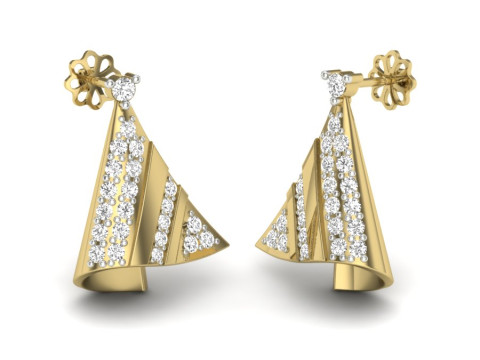 Printable 3D Jewelry design of Earrings with diamonds 3D मॉडल