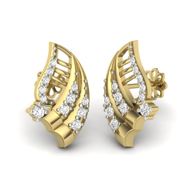 Printable 3D Jewelry design of Earrings with diamonds 3D Modell .c4d .max .obj .3ds .fbx .stl .blend