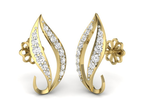 Printable 3D Jewelry design of Earrings with diamonds 3D 模型