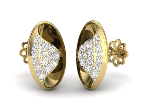 Printable 3D Jewelry design of Earrings with diamonds 3D मॉडल