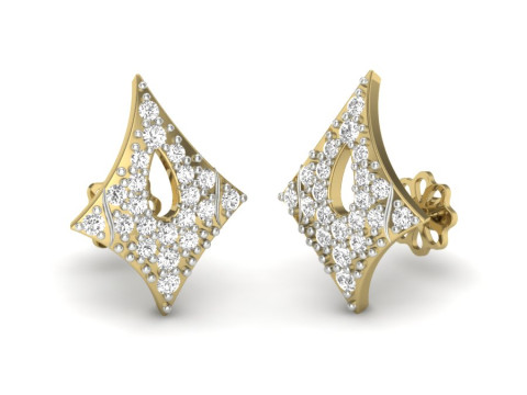 Printable 3D Jewelry design of Earrings with diamonds 3D मॉडल