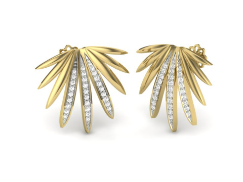Printable 3D Jewelry design of Earrings with diamonds Modèle 3D