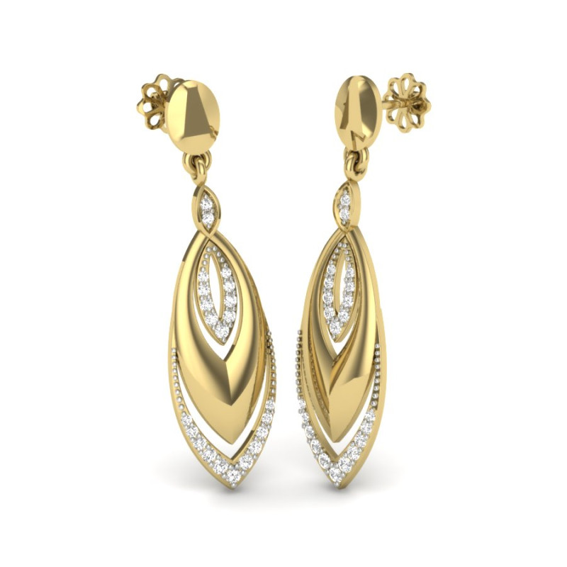 Printable 3D Jewelry design of Earrings with diamonds 3D मॉडल .c4d .max .obj .3ds .fbx .stl .blend