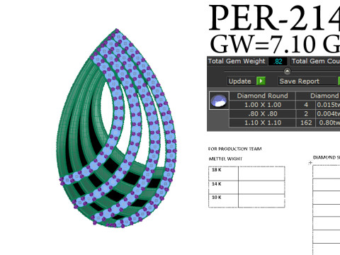 Printable 3D Jewelry design of Earrings with diamonds 3Dモデル