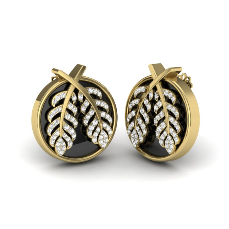 Printable 3D Jewelry design of Earrings with diamonds 3D Модель .c4d .max .obj .3ds .fbx .stl .blend 