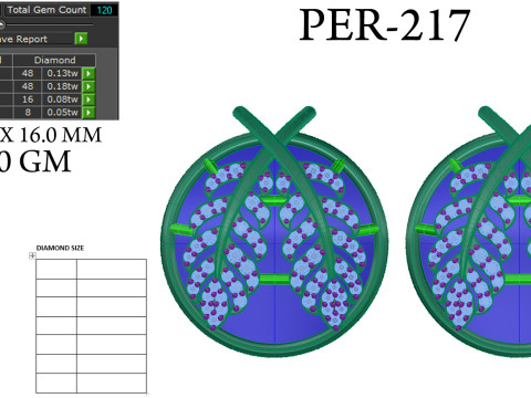 Printable 3D Jewelry design of Earrings with diamonds 3D Модель