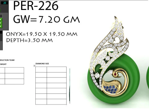 Printable 3D Jewelry design of Earrings with diamonds 3D Model