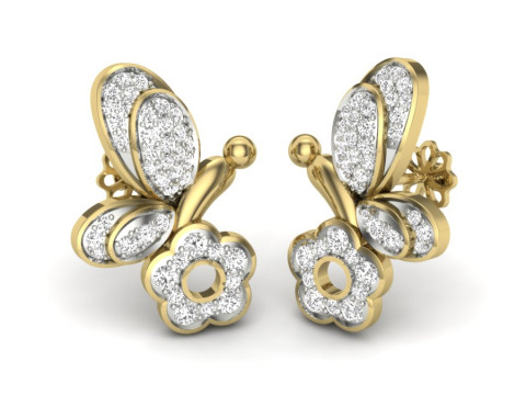 Printable 3D Jewelry design of Earrings with diamonds 3D 모델