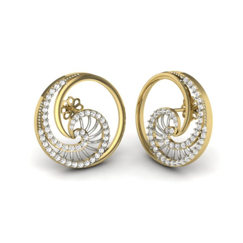 Printable 3D Jewelry design of Earrings with diamonds 3D 모델 .c4d .max .obj .3ds .fbx .stl .blend 