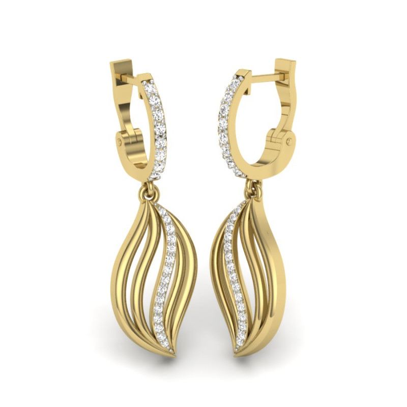 Printable 3D Jewelry design of Earrings with diamonds 3D 模型 .c4d .max .obj .3ds .fbx .stl .blend