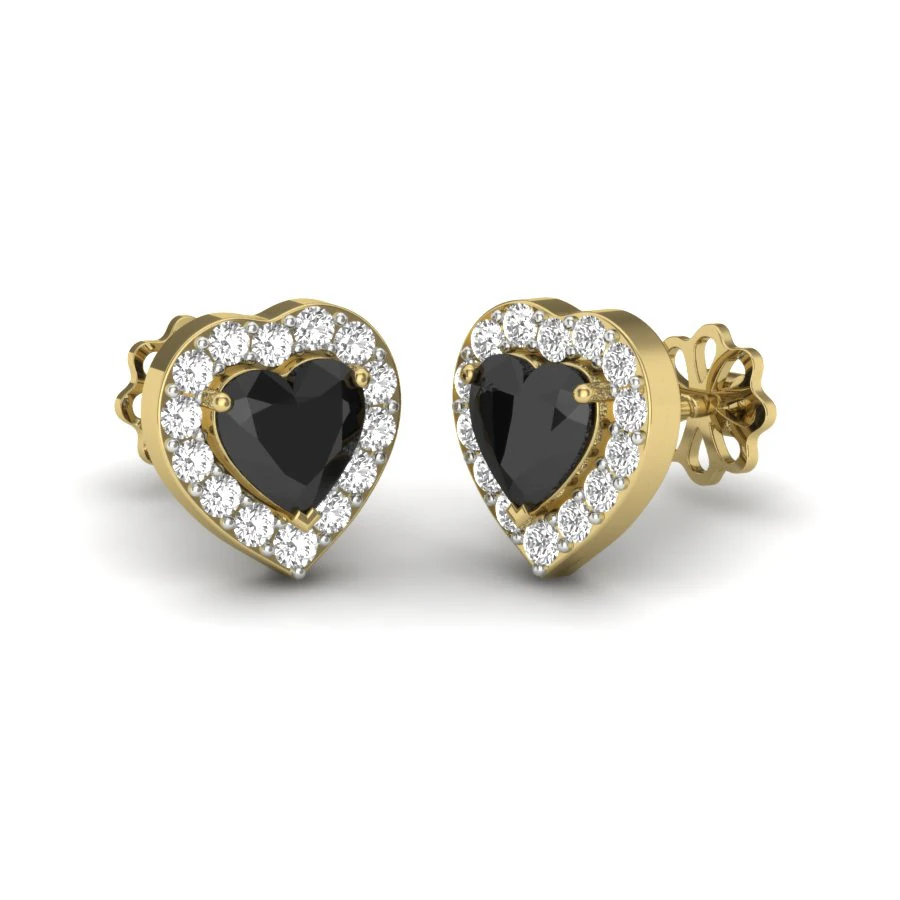 Printable 3D Jewelry design of Earrings with diamonds 3D Model .c4d .max .obj .3ds .fbx .stl .blend 